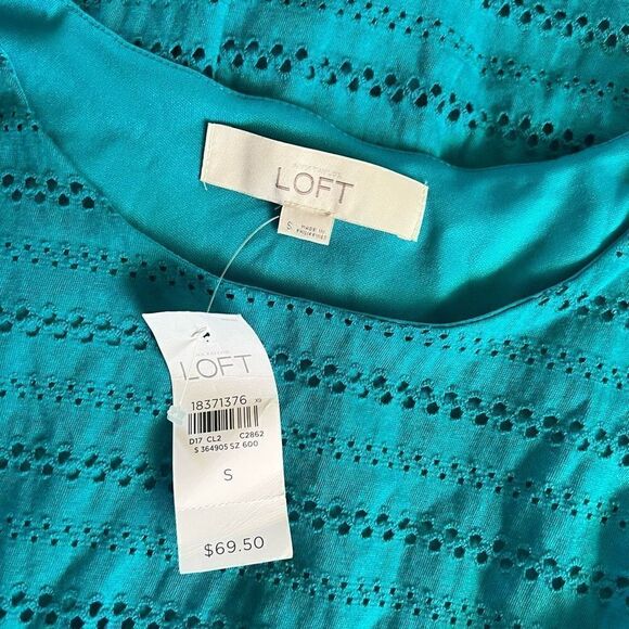 Loft turquoise eyelet sundress size s - Picture 6 of 6